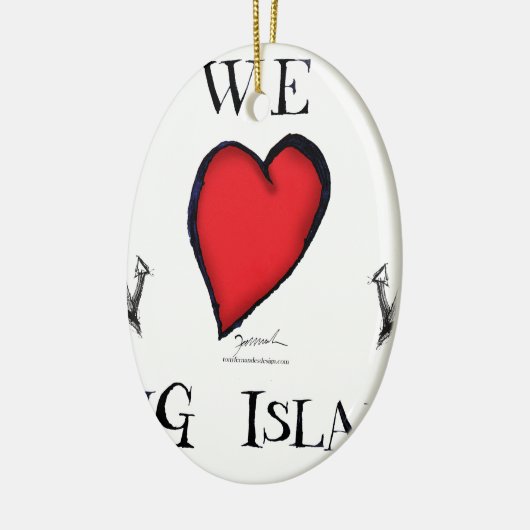 we houden van lang eiland keramisch ornament (Links)