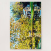 We houden van Log Cabins West Virginia. Jigzaag Pu Legpuzzel (Verticaal)