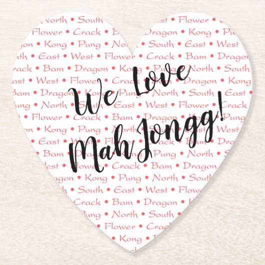 We houden van Mah Jongg Onderzetter (Voorkant)