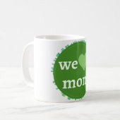 We houden van mama cadeau van een tweeling koffiemok (Voorkant links)