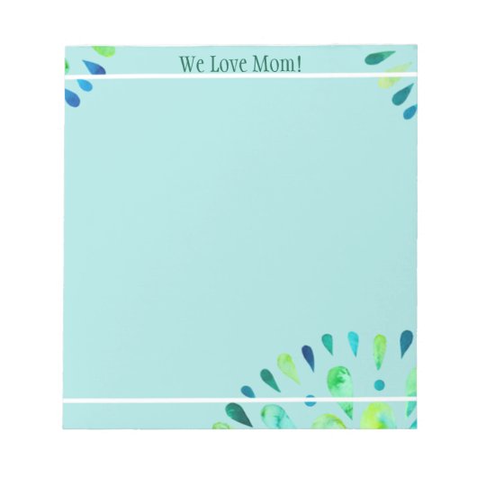 We houden van mama notitieblok (Voorkant)