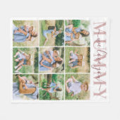 We houden van mama roze Moederdag fotocollage Fleece Deken (Voorkant (Horizontaal))