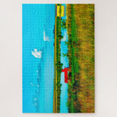 We houden van meren in Iowa. Legpuzzel (Verticaal)