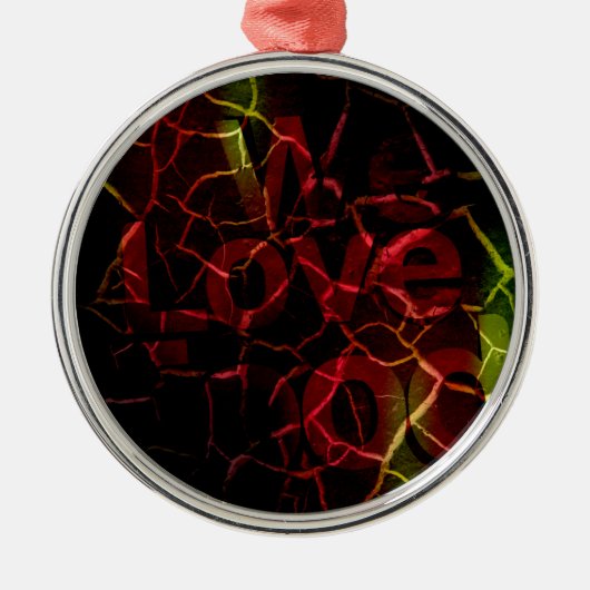 We houden van metalen ornament (Voorkant)