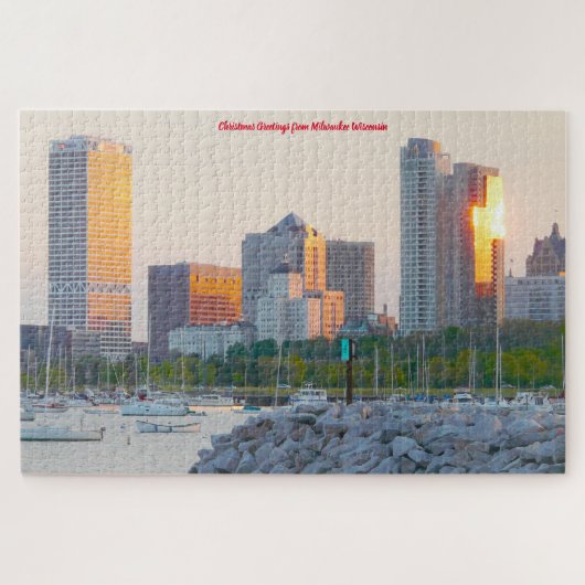 We houden van Milwaukee Wisconsin. Legpuzzel (Horizontaal)