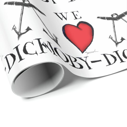 We houden van moby-dick cadeaupapier (Rol Hoek)