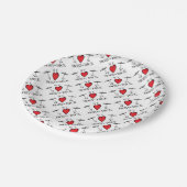 We houden van moby-dick papieren bordje (Gekanteld)