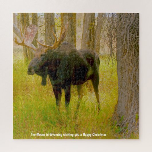 We houden van Moose Wyoming. Jigzaag Puzzle Legpuzzel (Verticaal)