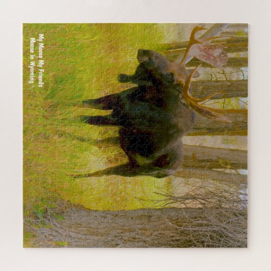We houden van Moose Wyoming. Jigzaag Puzzle Legpuzzel (Horizontaal)