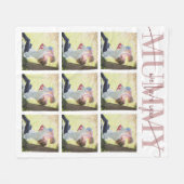 We houden van mummie gepersonaliseerde Moederdag c Fleece Deken (Voorkant (Horizontaal))