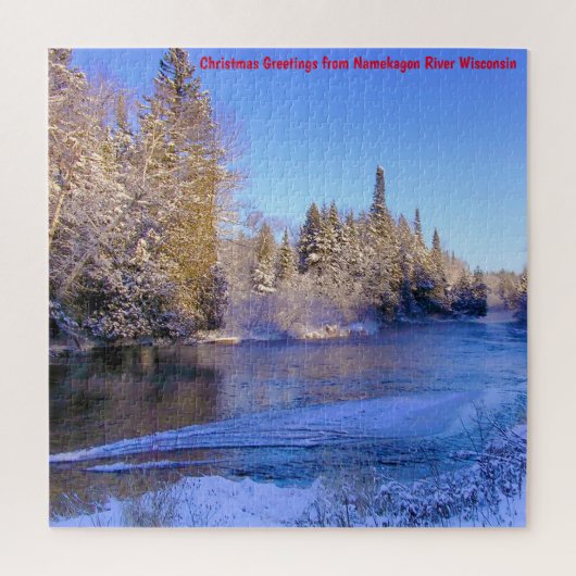 We houden van Namekagon River Wisconsin. Jigzaag P Legpuzzel (Verticaal)