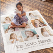 We houden van Nana/Grandma/Nan/Other 9-Photo Colla Fleece Deken