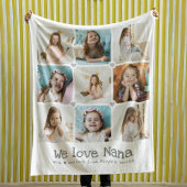 We houden van Nana/Grandma/Nan/Other 9-Photo Colla Fleece Deken