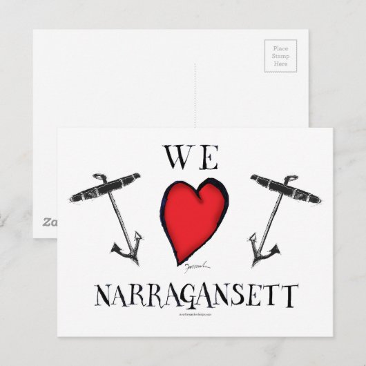we houden van narragansett briefkaart (Voorkant / Achterkant)