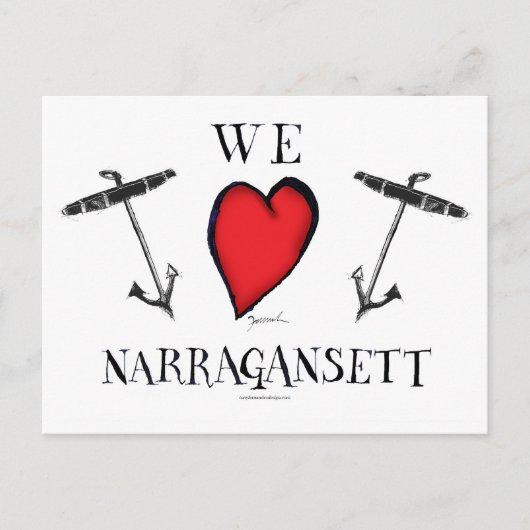 we houden van narragansett briefkaart (Voorkant)