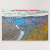 We houden van New River Gorge West Virginia. Jigza Legpuzzel (Horizontaal)