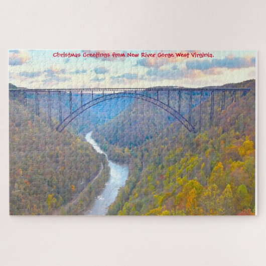We houden van New River Gorge West Virginia. Jigza Legpuzzel (Horizontaal)
