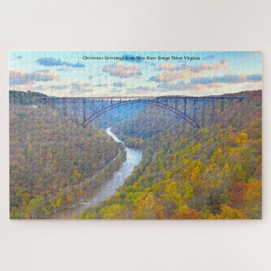 We houden van New River Gorge West Virginia. Jigza Legpuzzel (Horizontaal)