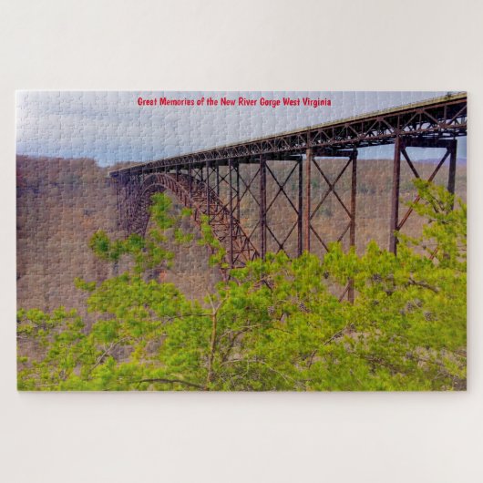 We houden van New River Gorge West Virginia. Jigza Legpuzzel (Horizontaal)