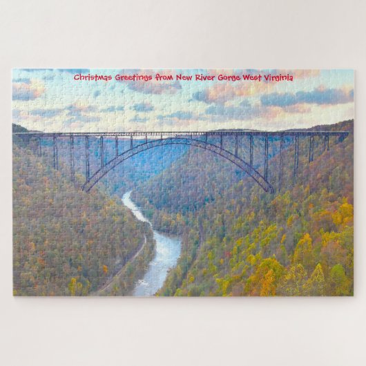We houden van New River Gorge West Virginia. Jigza Legpuzzel (Horizontaal)