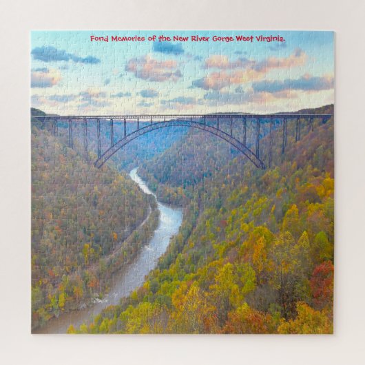We houden van New River Gorge West Virginia. Jigza Legpuzzel (Verticaal)