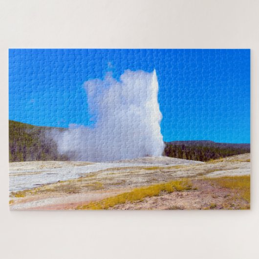We houden van Old Faithful Wyoming Legpuzzel (Horizontaal)