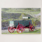 We houden van Old Wagons Wyoming. Legpuzzel (Horizontaal)