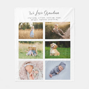 We houden van oma Family Photo Grid Fleece Deken