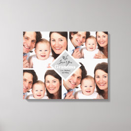 We houden van oma Foto's Monogram Name Canvas Afdruk