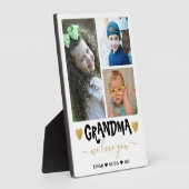 We houden van oma kleinkinderen 3 Foto Collage Fotoplaat (Zijkant)