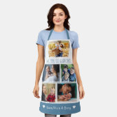 We houden van oma kleinkinderen 5 foto blauw en wi schort (Gedragen)