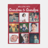 We houden van oma's en fotocollage. fleece deken (Voorkant)
