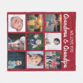 We houden van oma's en fotocollage. fleece deken (Voorkant (Horizontaal))