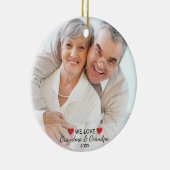 We houden van oma's en opa 2 met kerstmis keramisch ornament (Rechts)