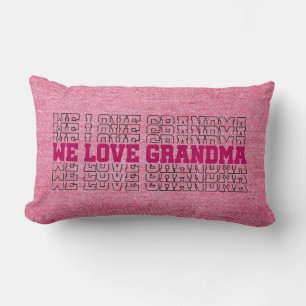 We houden van oma's - Roze op Roze Denim Kijk Kussen