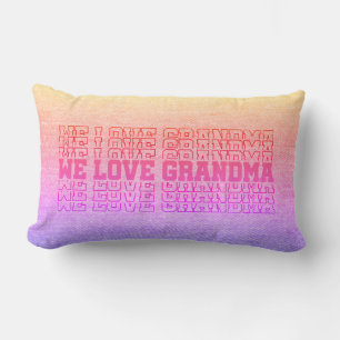 We houden van oma's - Roze op Roze Denim Kijk Lumb Kussen