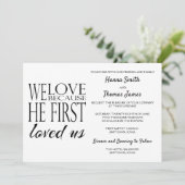 We houden van ons huwelijk omdat hij ons het eerst kaart (Staand voorkant)