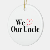 We houden van ons oomkerstfoto-Ornament Keramisch Ornament (Links)