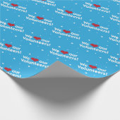 We houden van ons vrijwilligershart cadeaupapier (Hoek)