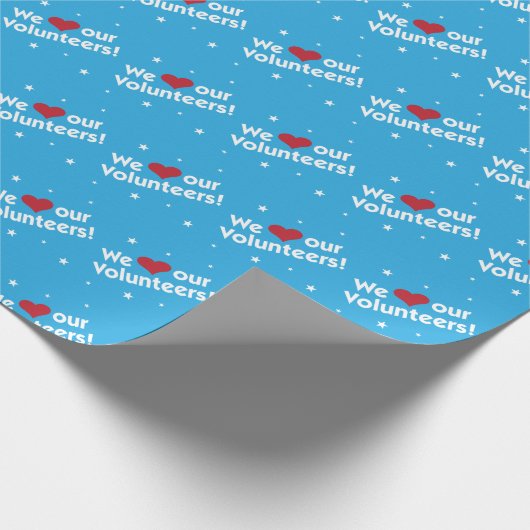 We houden van ons vrijwilligershart cadeaupapier (Hoek)