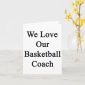 We houden van onze basketbalcoach kaart (Gele Bloem)