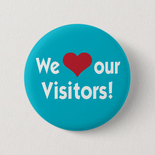 We houden van onze bezoekers Harde Button