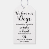 We houden van onze honden die een koekje met een h cadeaulabel (Achterkant)