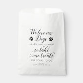 'We houden van onze honden, dus neem wat lekkers'  Bedankzakje (Voorkant)