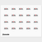 We houden van onze klanten hart sticker (Vel)