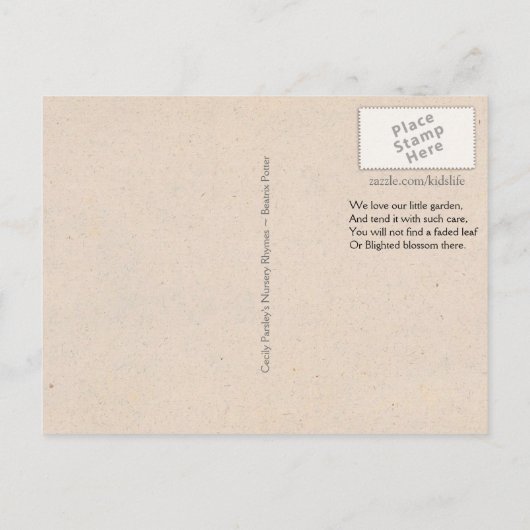 We houden van onze kleine Garden Guinee Pig Briefkaart (Achterkant)