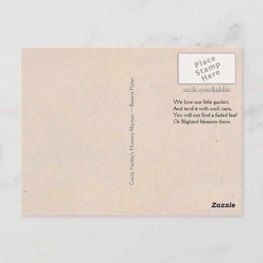 We houden van onze kleine Garden Guinee Pig Briefkaart (Achterkant)