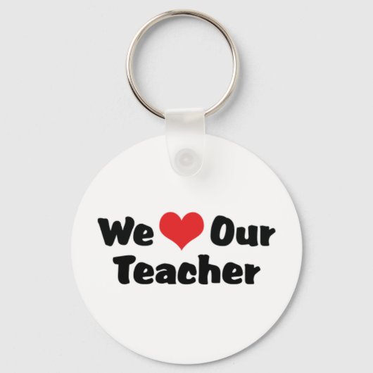 We houden van onze leraar sleutelhanger (Voorkant)