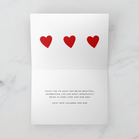 We houden van onze moeder | Happy Moederdag Kaart (Binnen)