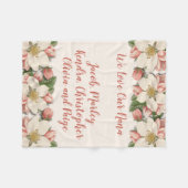 We houden van onze Nana, mam, moeder bloem Fleece Deken (Voorkant (Horizontaal))